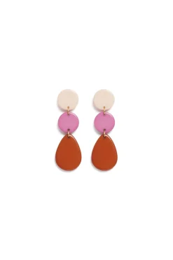 Des Petit Hauts Boucles D'Oreilles Meo BLOSSOM/POUDRE/ECUREUIL Online