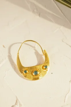 Des Petit Hauts Boucles D'Oreilles Pampa ONYX VERT