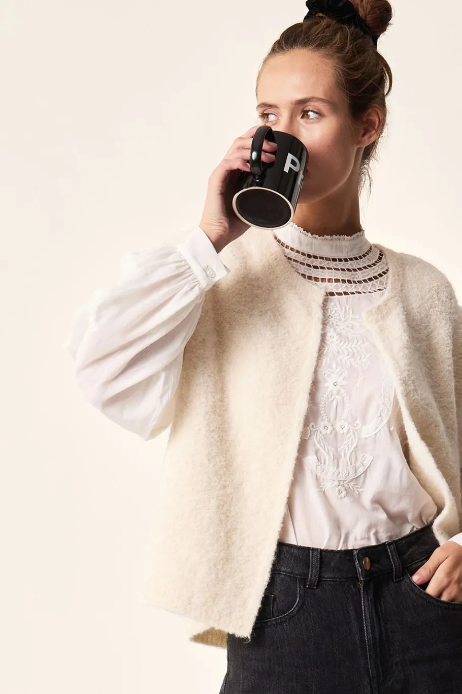 Des Petit Hauts Gilet sans manches Achille ECRU Sale