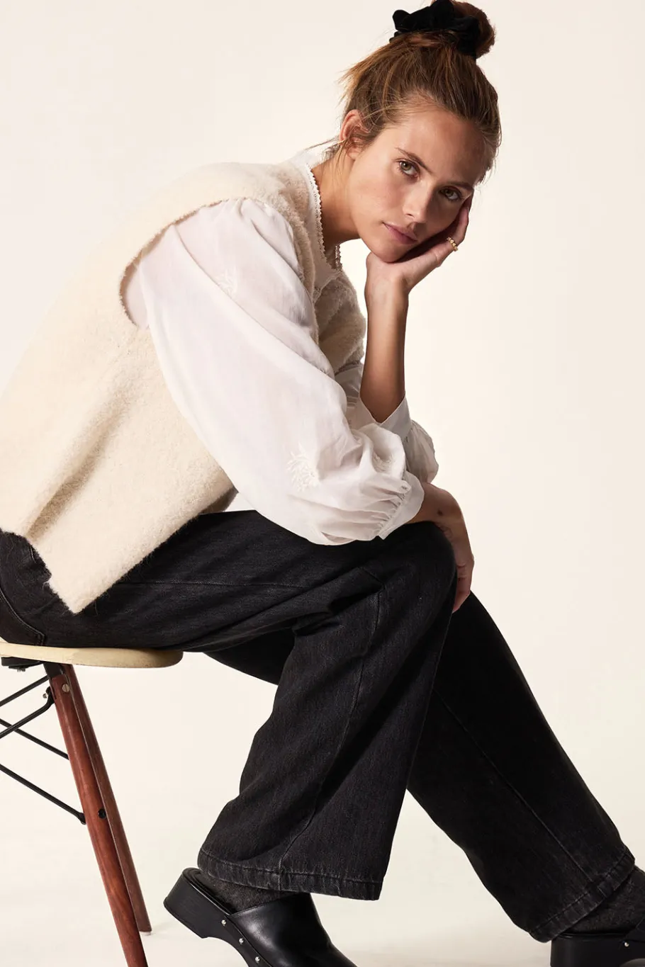 Des Petit Hauts Gilet sans manches Achille ECRU Sale