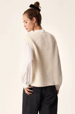 Des Petit Hauts Gilet sans manches Achille ECRU Sale