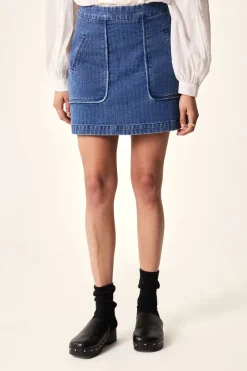 Des Petit Hauts Jupe Louxor MIDDLE BLUE New