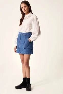 Des Petit Hauts Jupe Louxor MIDDLE BLUE New