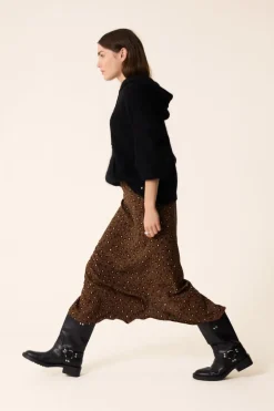 Des Petit Hauts Jupe Solita LEO KAKI