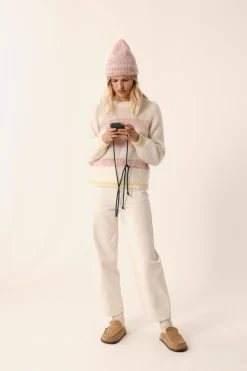 Des Petit Hauts Pull Alba ECRU/BRUME POUDRE Clearance