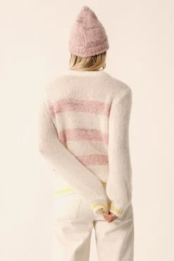 Des Petit Hauts Pull Alba ECRU/BRUME POUDRE Clearance