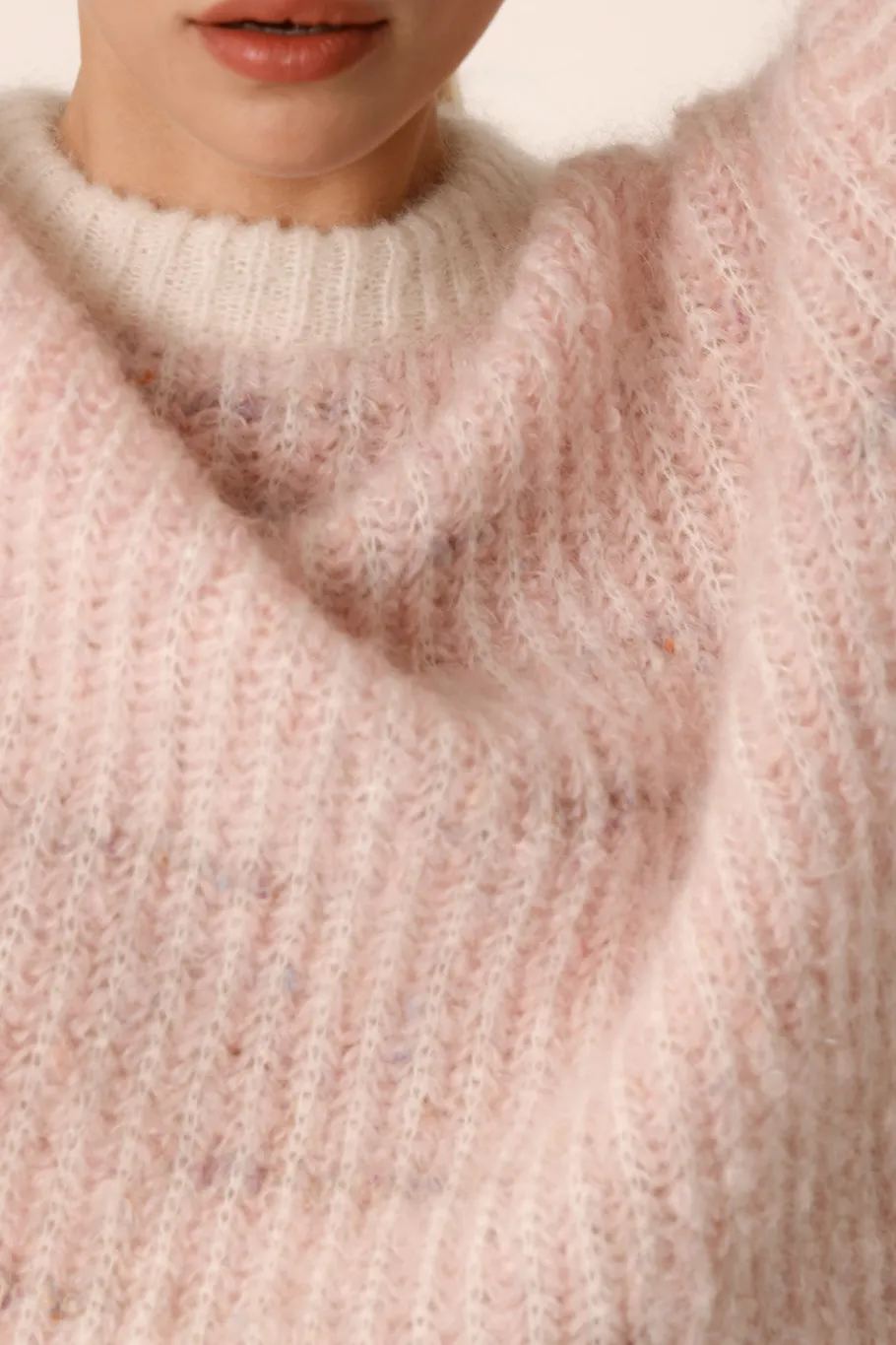 Des Petit Hauts Pull Albertine ECRU/BRUME POUDRE Hot