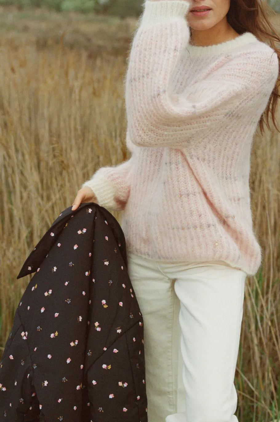 Des Petit Hauts Pull Albertine ECRU/BRUME POUDRE Hot