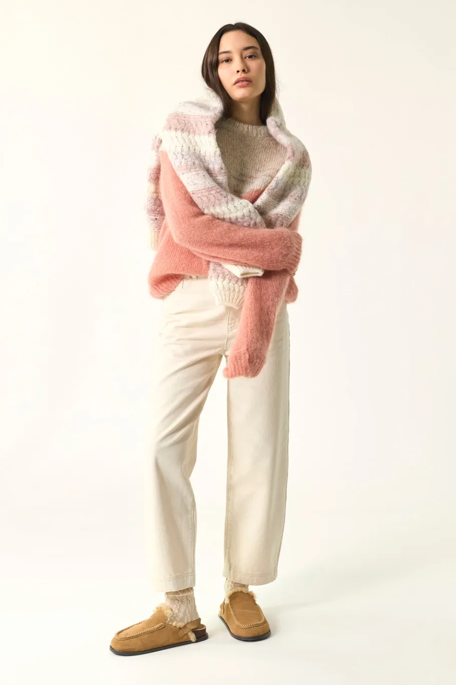 Des Petit Hauts Pull Alison COING/BRUME ECRU Discount