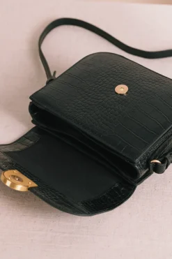 Des Petit Hauts Sac Lenny CROCO NOIR Best