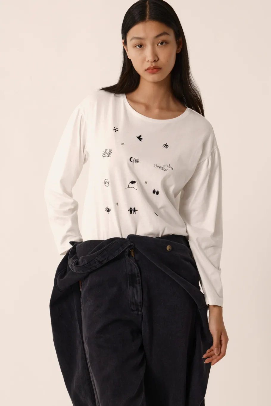 Des Petit Hauts Tee-shirt Janana ECRU Best