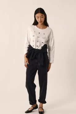 Des Petit Hauts Tee-shirt Janana ECRU Best