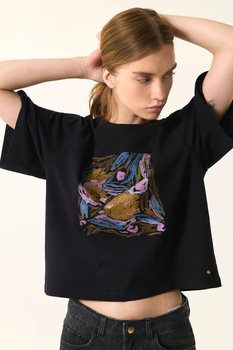 Des Petit Hauts Tee-shirt Janis NOIR Outlet