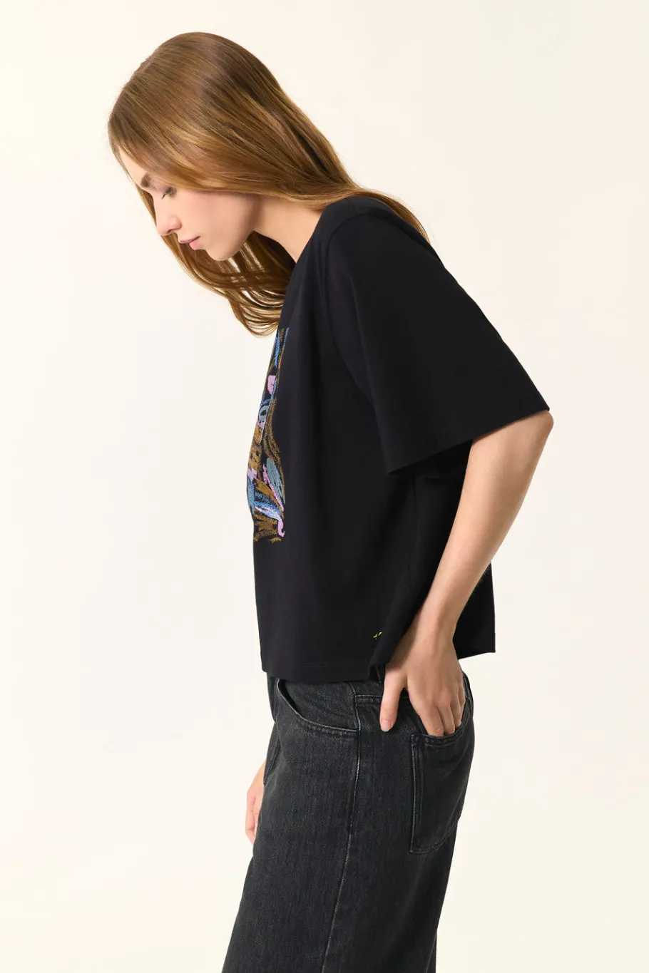 Des Petit Hauts Tee-shirt Janis NOIR Outlet
