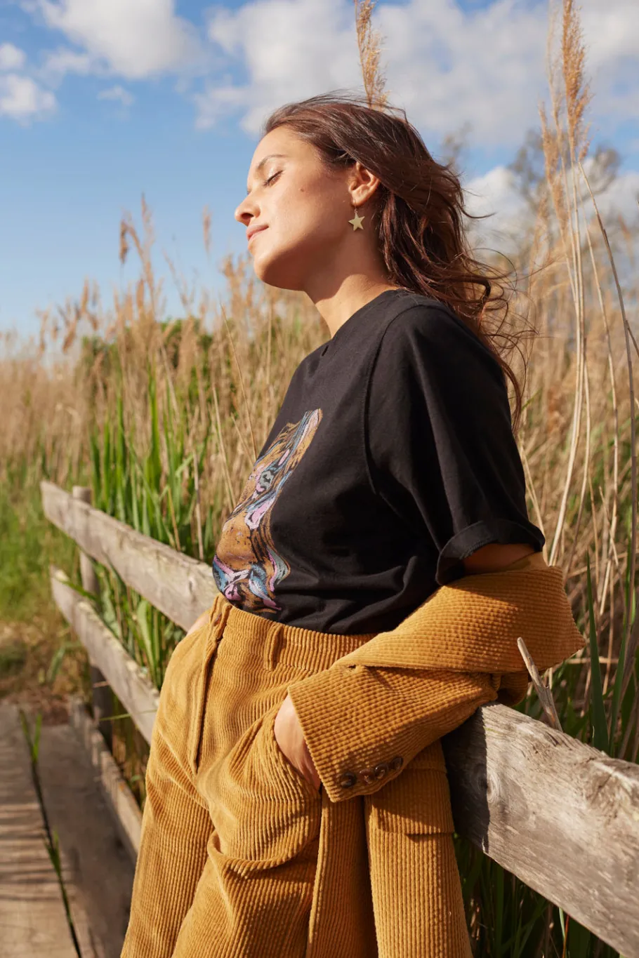 Des Petit Hauts Tee-shirt Janis NOIR Outlet