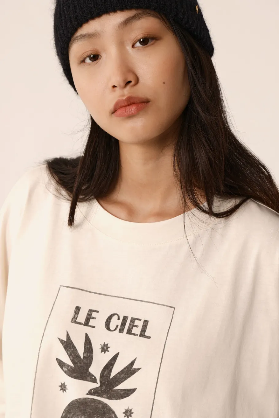 Des Petit Hauts Tee-shirt Janou CREME New