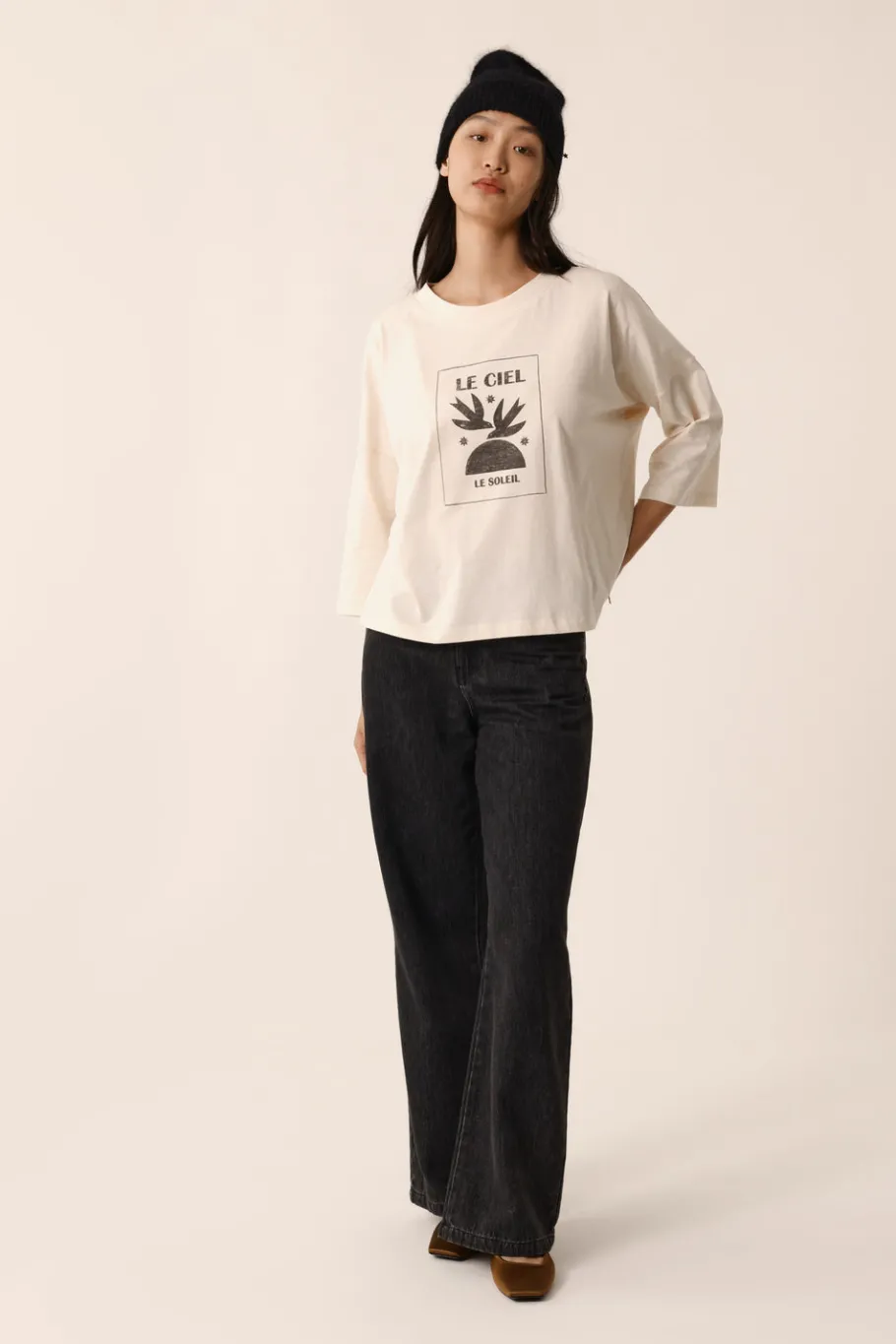 Des Petit Hauts Tee-shirt Janou CREME New