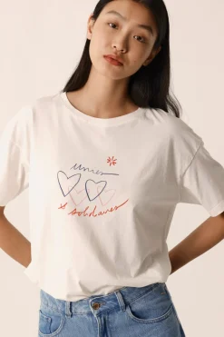Des Petit Hauts Tee-shirt Marina ECRU Discount