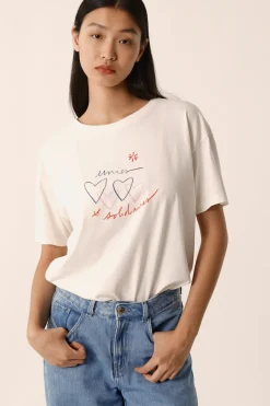 Des Petit Hauts Tee-shirt Marina ECRU Discount