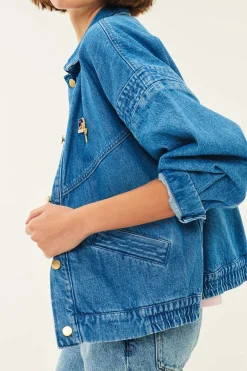 Des Petit Hauts Veste Loubia VINTAGE BLUE Online