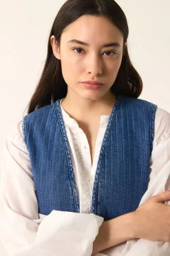 Des Petit Hauts Veste Loucy MIDDLE BLUE Discount