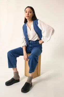 Des Petit Hauts Veste Loucy MIDDLE BLUE Discount