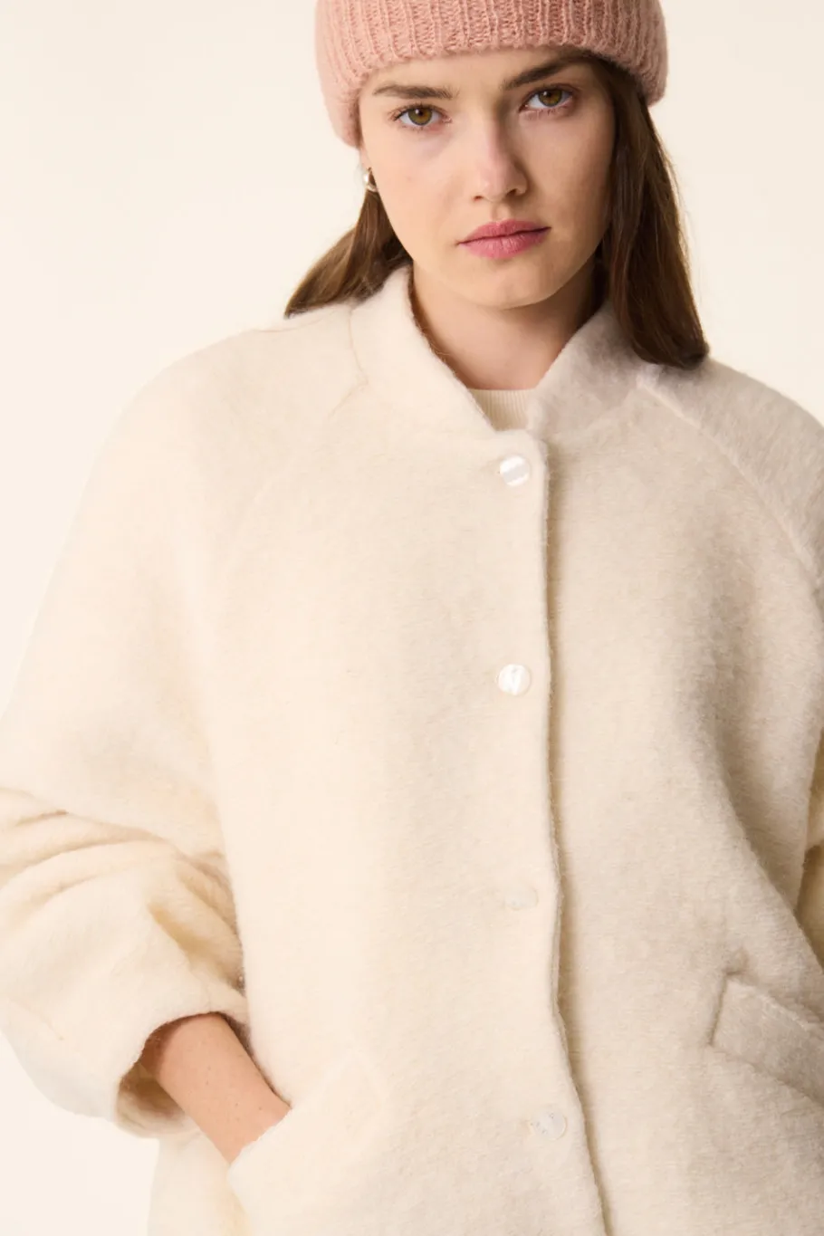 Des Petit Hauts Veste maille Hildou CREME Sale