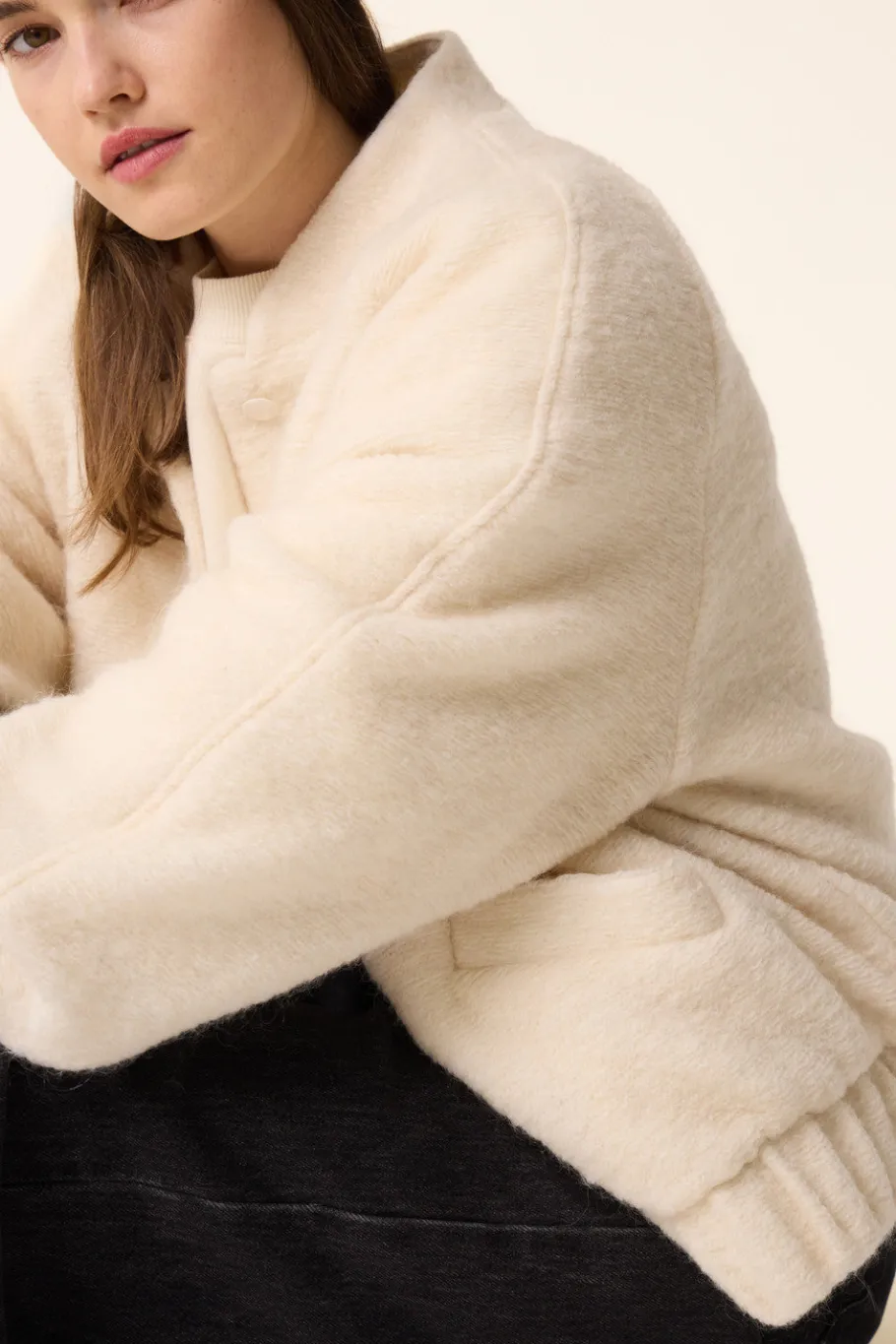 Des Petit Hauts Veste maille Hildou CREME Sale