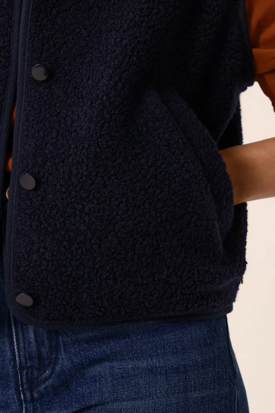 Des Petit Hauts Veste maille sans manches Zlata MARINE Outlet