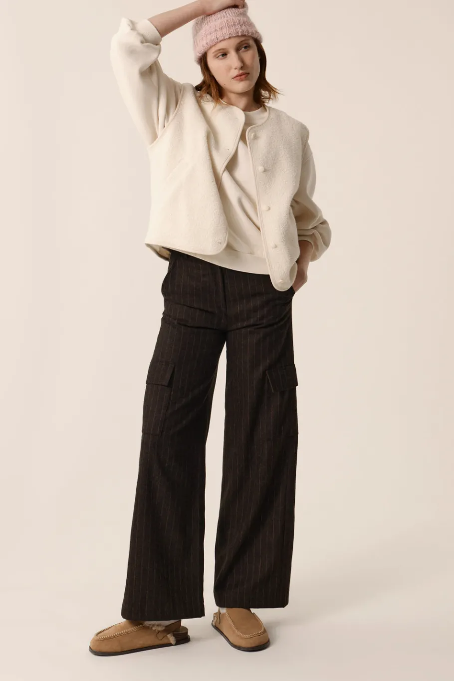 Des Petit Hauts Veste maille sans manches Zlata CREME Best